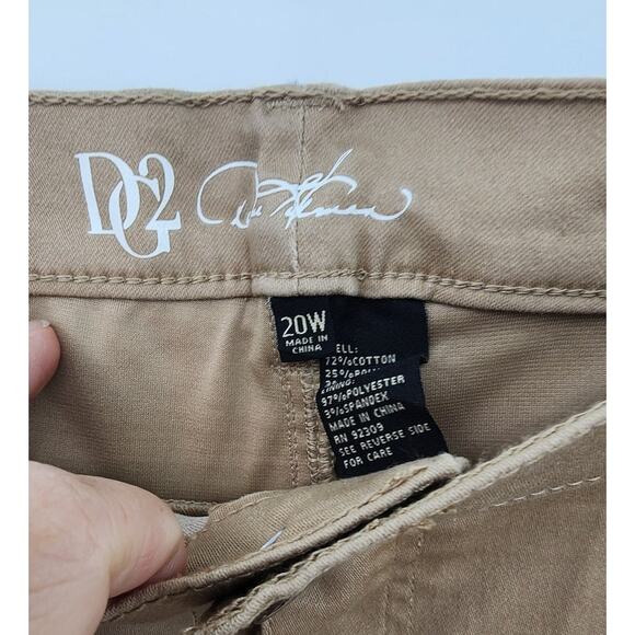 New NWT DG2 QVC Tan The Uplifter Tan Bootcut Straight Jeans Size 20W - Picture 12 of 12